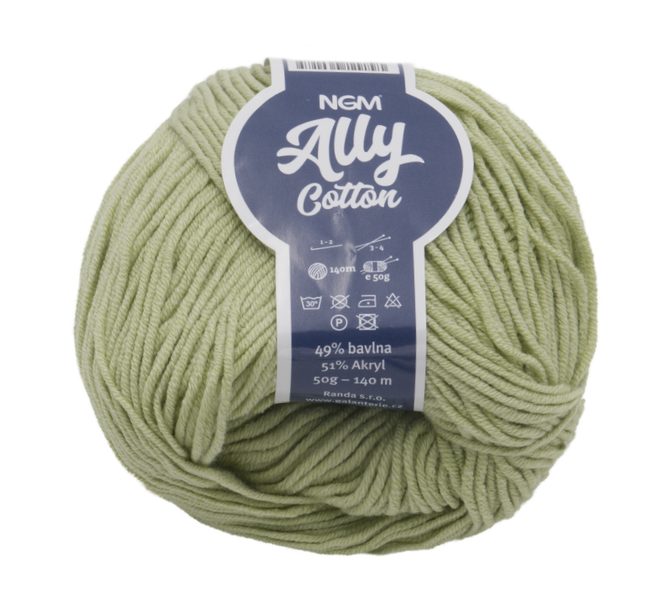 Příze ALLY cotton Zelená /019