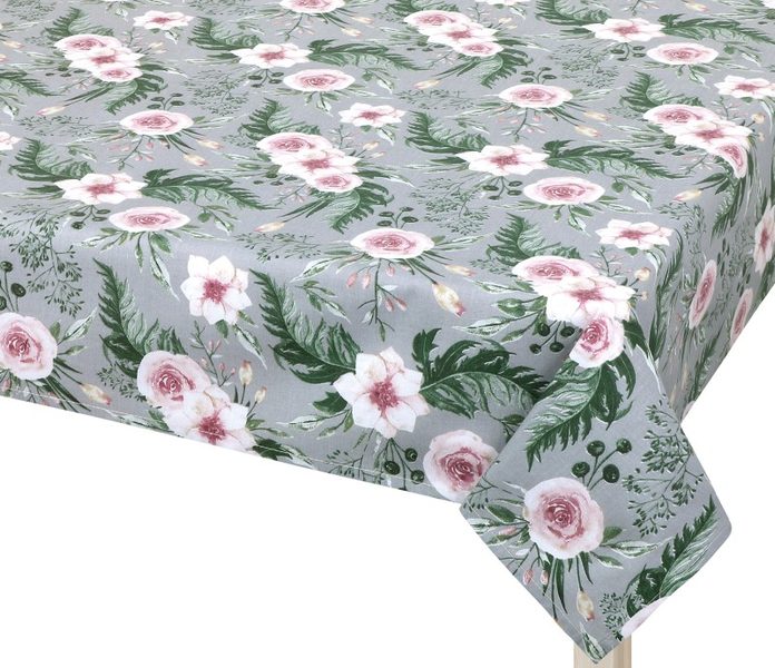 Ubrus ADÉLA Šedá,Růžová 245