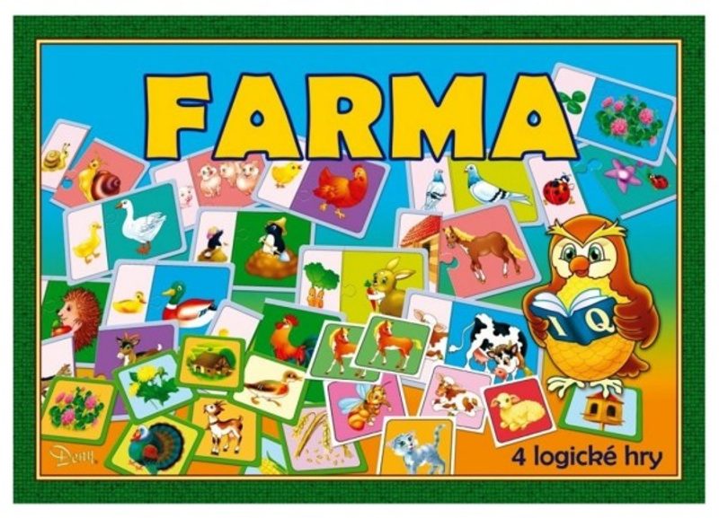 Farma 4 logické hry společenská hra v krabici 29x20x4cm