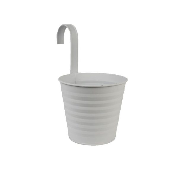 Květináč plechový k zavěšení K2576-01 - dia 16 x 14 x 26,5 cm