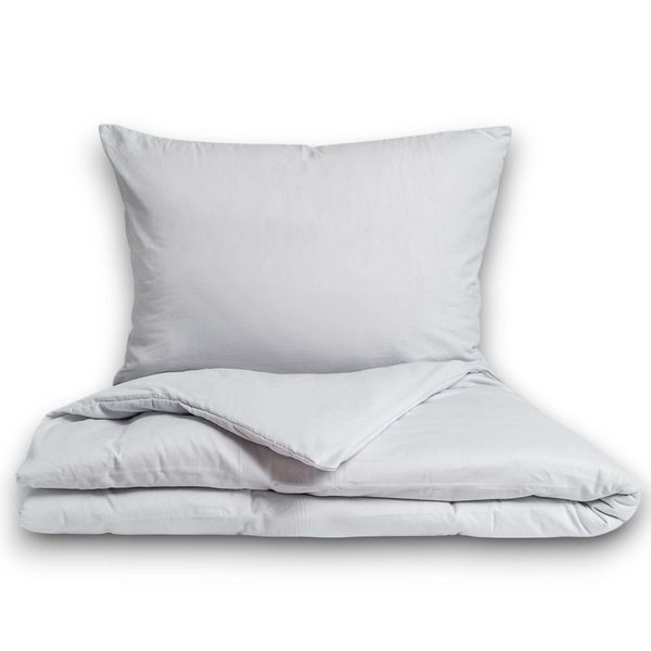 Flanelové povlečení světle šedé