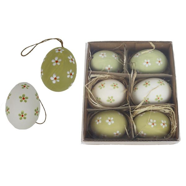 Dekorační velikonoční vajíčka, 6 ks X7942 - 14.5×13×5