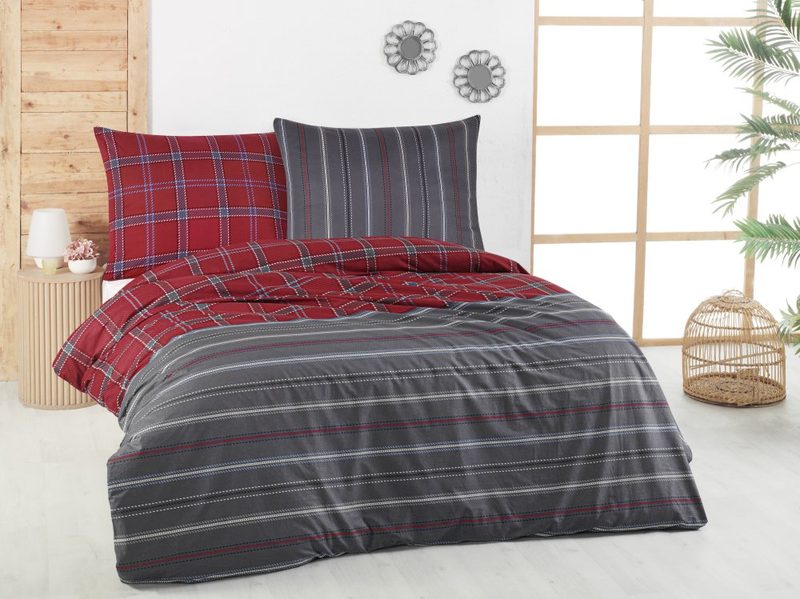 Bavlněné povlečení DELUX CAMPUS šedé