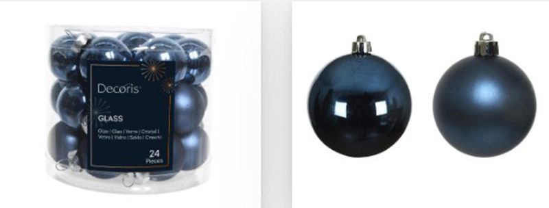 Vánoční ozdoba, 24 ks 371514-14 - dia 2.5 cm