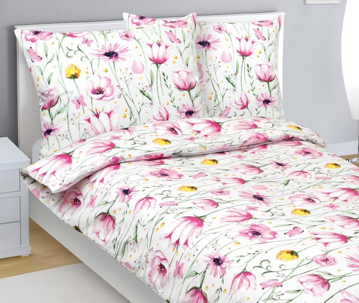 Povlečení bavlněné Růžová,Zelená 90/299