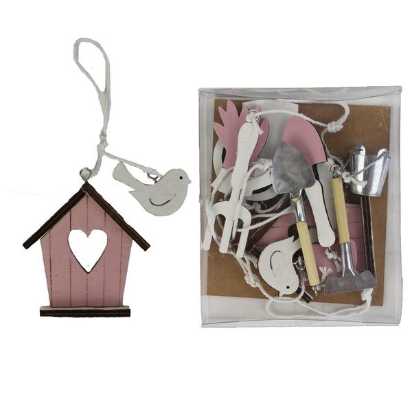 Dřevěné dekorační nářadí 10 ks D1457-05 - 2,5 - 7 x 0,4 x 7,5 cm