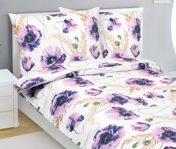 Povlečení bavlněné Fialová,Růžová,Bílá 90/735