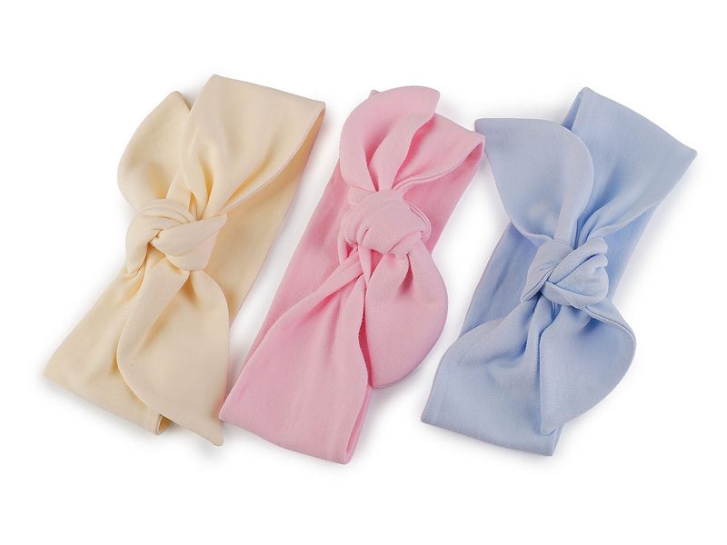 Bavlněná čelenka pro miminko - uzel