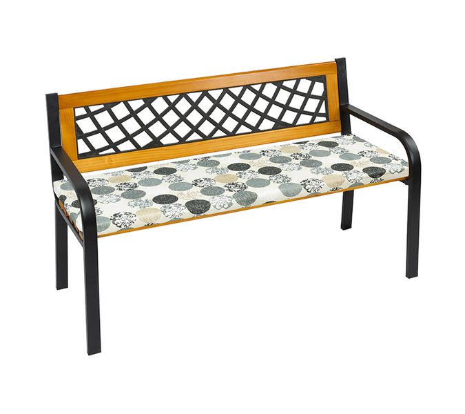 Sedák na lavici hladký Šedá,Bílá 34/605