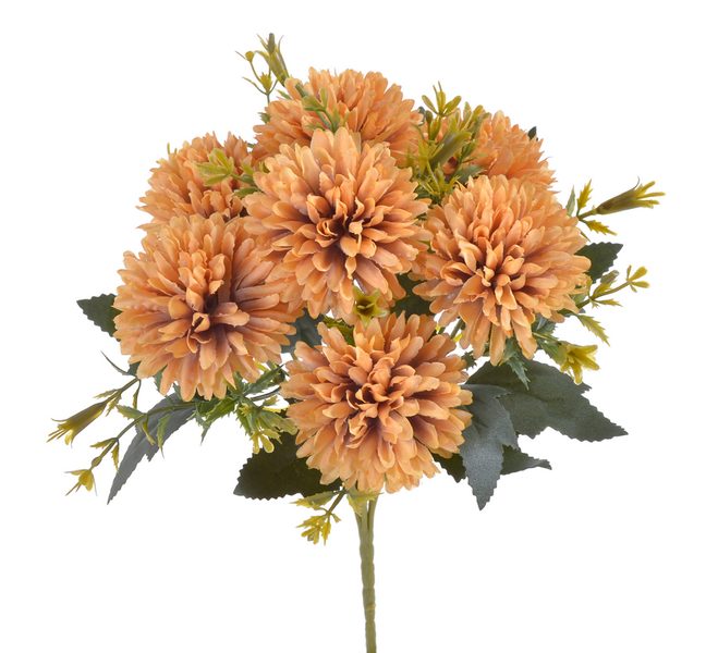 Kytice chryzantém 7 ks - okrová