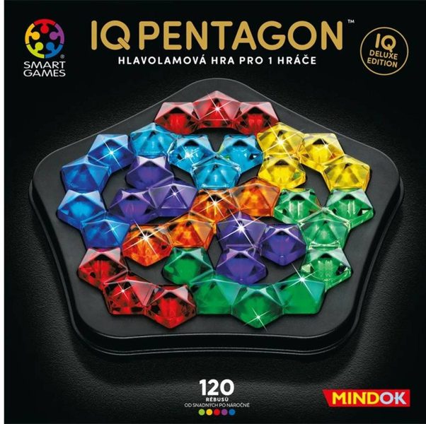 MINDOK Hlavolamová hra SMART GAMES IQ Deluxe-Pentagon 120 rébusů