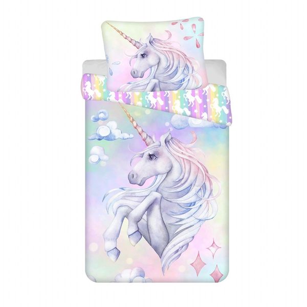 Povlečení fototisk Unicorn Pastel Rainbow 140x200, 70x90 cm