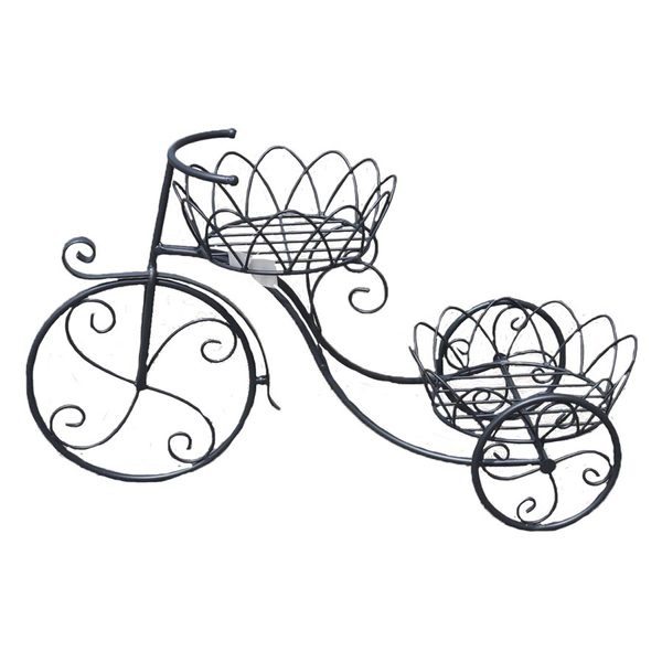 Stojan na květiny ve tvaru jízdního kola vintage K4218 - délka 69 cm