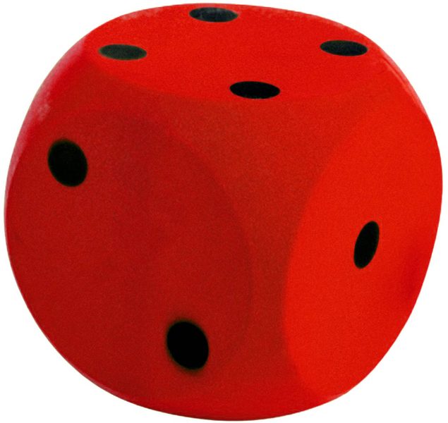 ANDRONI Kostka hrací soft měkká 16cm červená molitanová