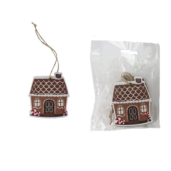 Domeček k zavěšení, 10 ks D7589 - 7 cm