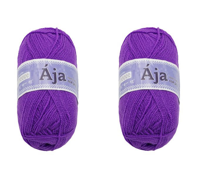 SET 2ks - Příze ÁJA Fialová 959 50g / 217 m