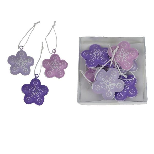 Kytka k zavěšení, 6 ks K3211 - dia 4 x 0,6 cm