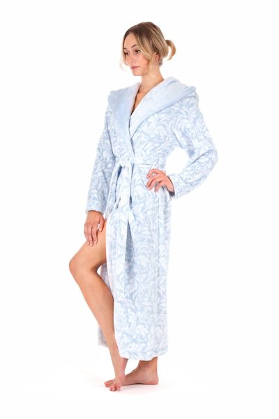 Župan s kapucí Flora ledově modrá 39 56 5253