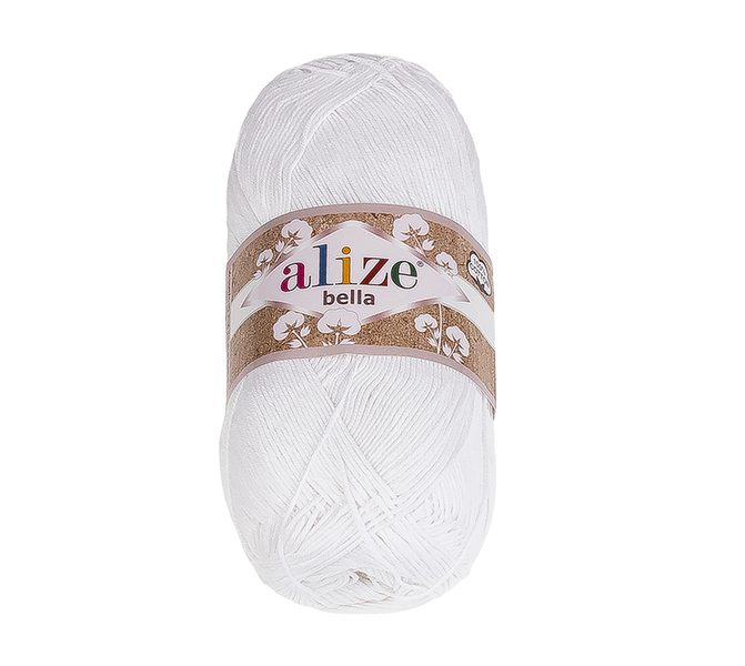 Příze BELLA Bílá 55 100g / 360 m