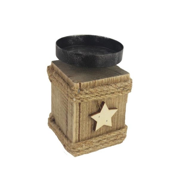 Svícen na 1 svíčku D3245 - 8 x 8 x 11 cm