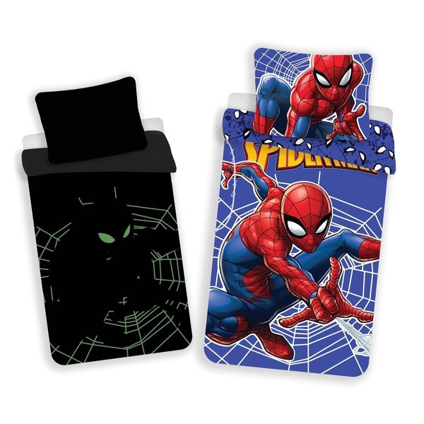 Povlečení Spiderman svítící efekt 140x200, 70x90 cm