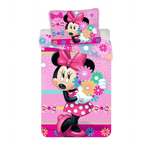 Povlečení Minnie Bows and Flowers 140x200, 70x90 cm