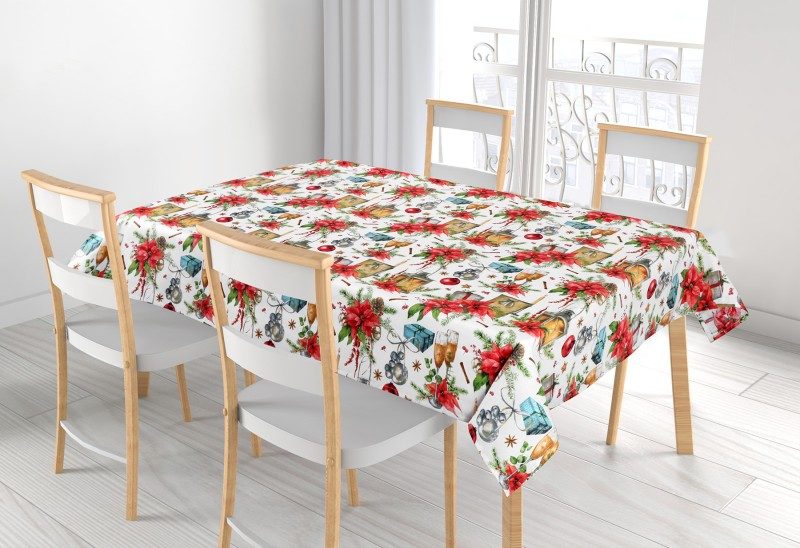 Ubrus VÁNOCE Červená,Zelená,Bílá 4300/CH20 120x140 cm