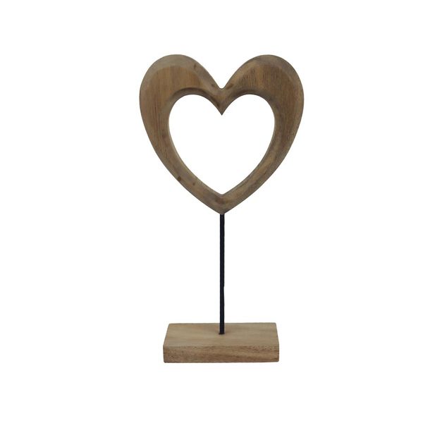 Dekorace srdce D7685/A - 13×5×24.5 cm