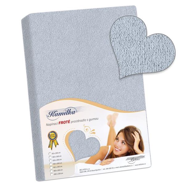 Prostěradlo froté Šedá /042 100x200 cm