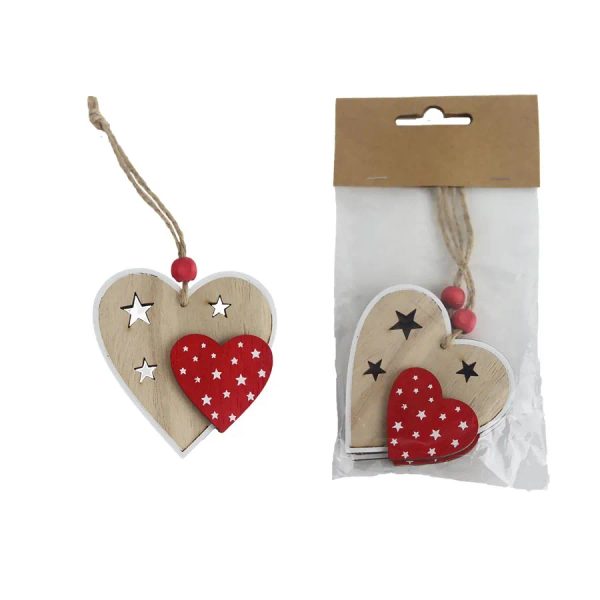 Srdce k zavěšení, 2 ks D6386