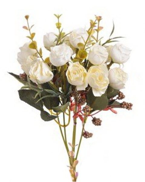 Umělá kytice růže - krémová