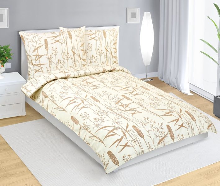 Povlečení flanelové Béžová,Hnědá 12/425 140x200, 70x90 cm