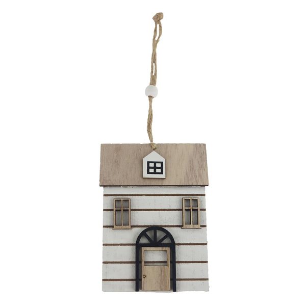 Dekorační domeček k zavěšení D6074 - 8 × 0,9 × 11 cm