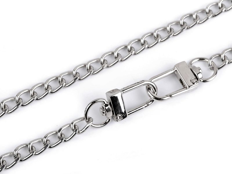 Řetízek na kabelky s karabinou délka 125 cm, šíře 6 mm