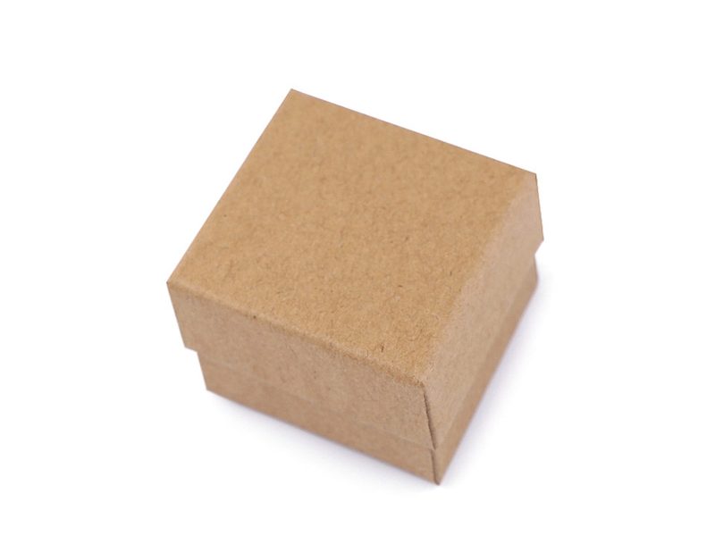 Krabička na šperky natural 5x5 cm – balení 2 ks