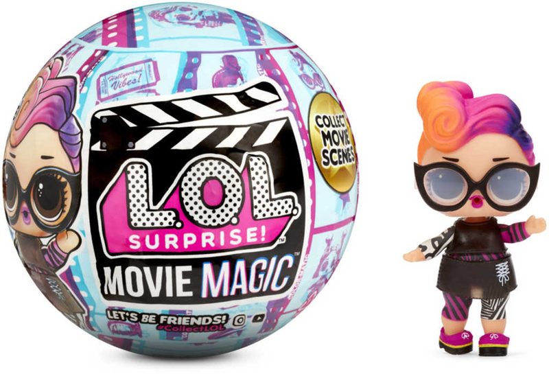 L.O.L. Surprise! Movie Magic Panenka s doplňky na baterie 10 překvapení v kouli