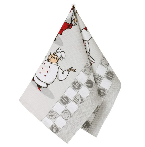 Kuchyňská utěrka 1 ks Šedá,Bílá,Červená 325