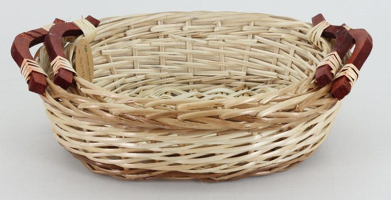 Košík oválný bílý P2408/1 - 30X23H9