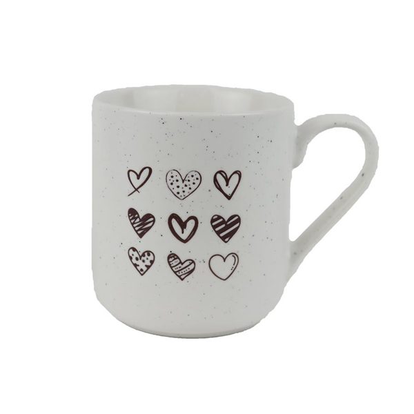 Porcelánový hrnek srdíčka X8703 - 410ml; 370 g; D85xH96xBD70mm