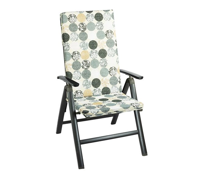 Sedák na zahradní židli Šedá,Bílá 36/605 47x115 cm