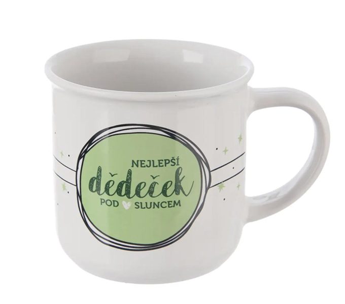 Hrnek porcelán NEJLEPŠÍ DĚDEČEK 0,34 l O0584 - pr.9cm,v.8,5cm,o.340ml