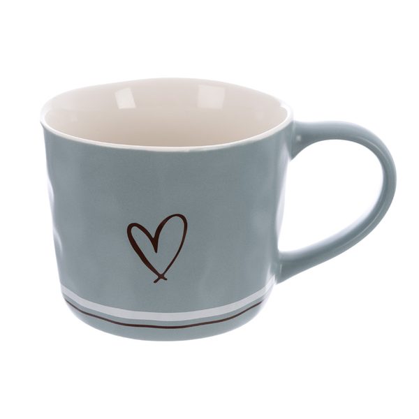 Hrnek porcelánový SRDCE 0,4 l modrá O0644-13