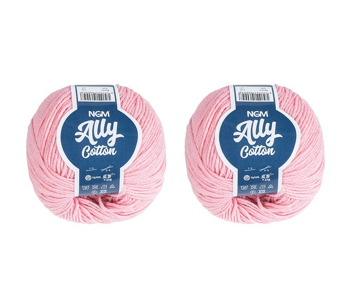 SET 2ks - Příze ALLY cotton Růžová /026