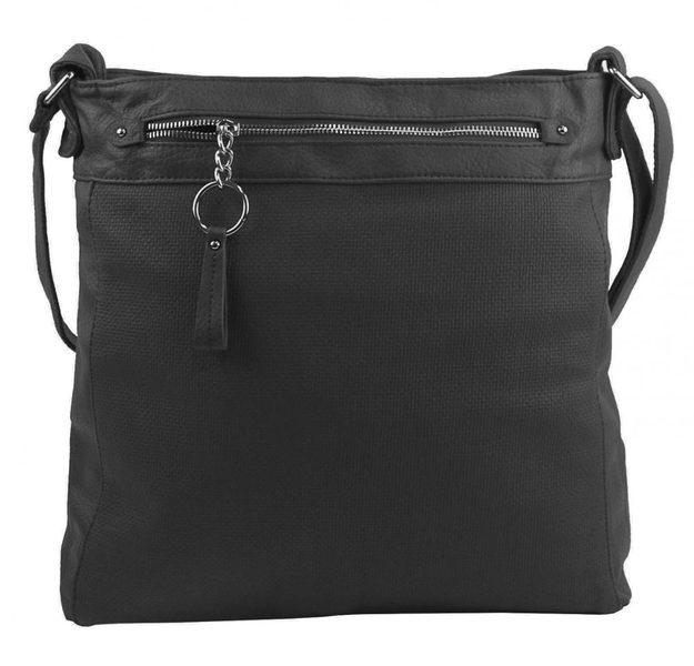 TESSRA Velká tmavě šedá crossbody dámská kabelka D5580