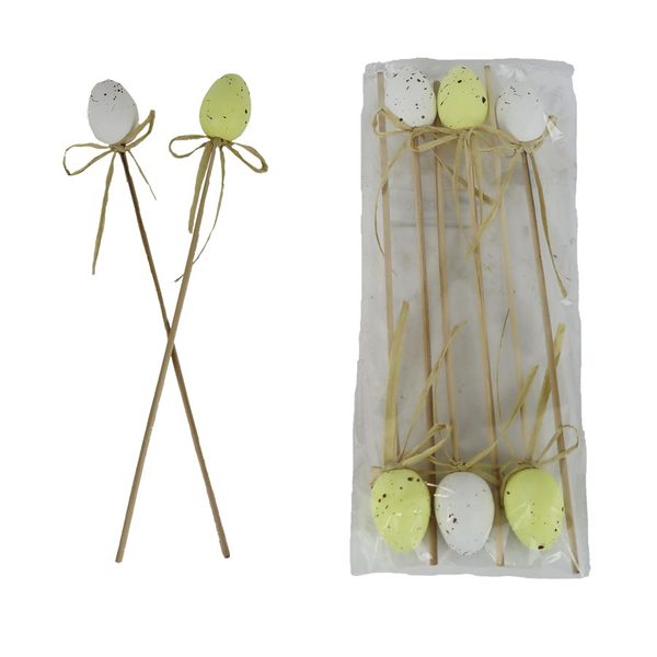 Zápich velikonoční vajíčka, 6 ks X7968/1 - 24*12*3CM