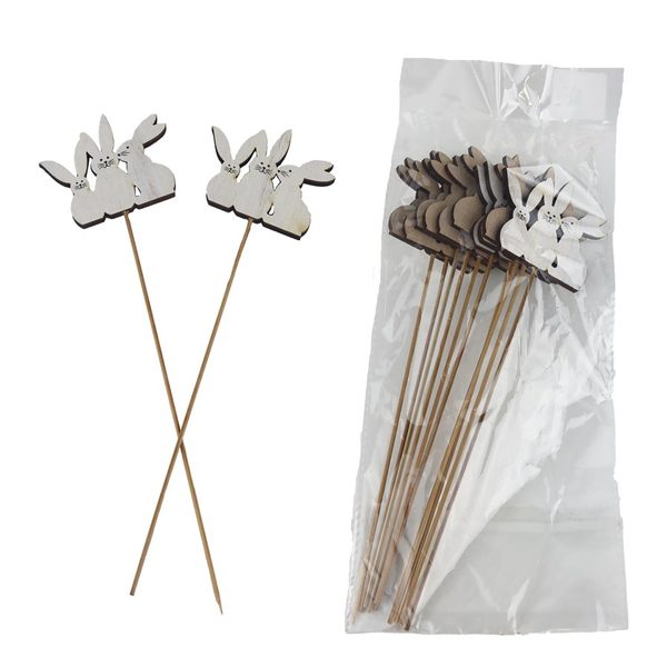 Králíčci zápich, 8 ks D6679 - 24 cm