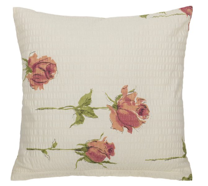 Povláček krepový Smetanová,Zelená,Růžová 80/110 40x40 cm