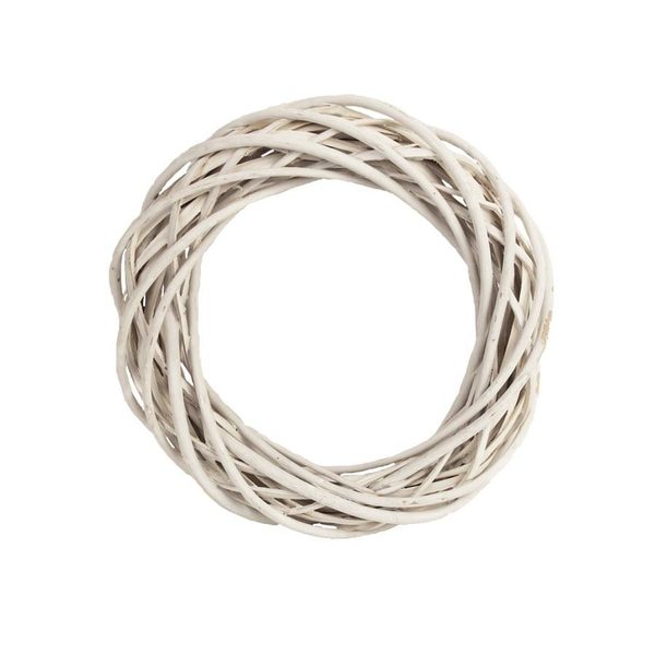 Proutěný věnec bílý20 cm P1111/20B