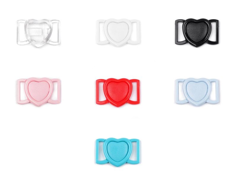 Plavkové zapínání srdce šíře 20 mm plastové 2 páry