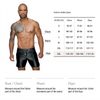 Noir Handmade H068 Mid-Length Shorts of Snake Wetlook with Back Pockets